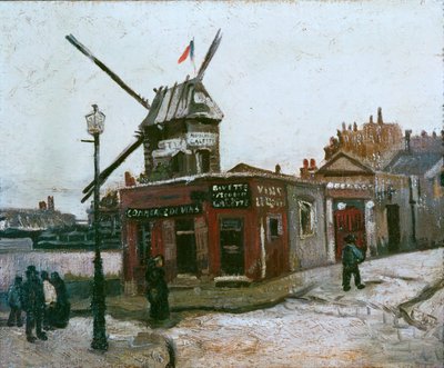 Die Mühle der Galette von der Rue Girardon aus gesehen von Vincent van Gogh