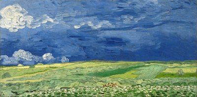 Weizenfeld unter Gewitterwolken von Vincent van Gogh