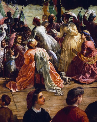 Vittorio Emanuele II bei der Einweihung des Denkmals für Dante auf der Piazza della Signoria in Florenz 1865 (Detail) von Vincenzo Giacomelli