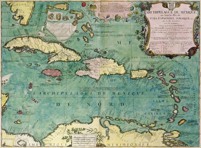 Karte des mexikanischen Archipels von Vincenzo Maria Coronelli