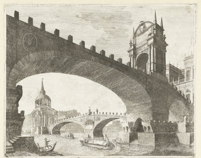 Zwei Brücken über einen Fluss von Vincenzo Mazzi