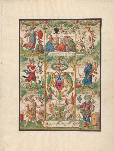 Klassische Allegorie mit den Waffen der Ochsenfelder von Virgil Solis