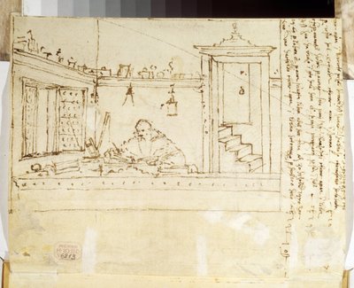 Porträt eines Philosophen, der an seinem Schreibtisch schreibt von Vittore Carpaccio
