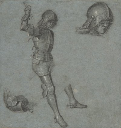 Studien eines sitzenden Jugendlichen in Rüstung, ca. 1505 von Vittore Carpaccio