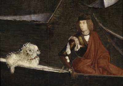 Das Wunder der Reliquie des Heiligen Kreuzes an der Rialto-Brücke. Detail. Gemälde von Vittore Scarpazza, bekannt als Vittore Carpaccio (1460-1525) von Vittore Carpaccio