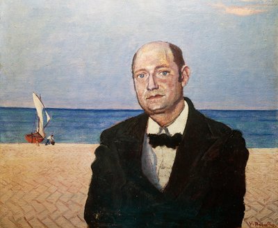 Porträt von Umberto Saba (Pseudonym von Umberto Poli) von Vittorio Bolaffio