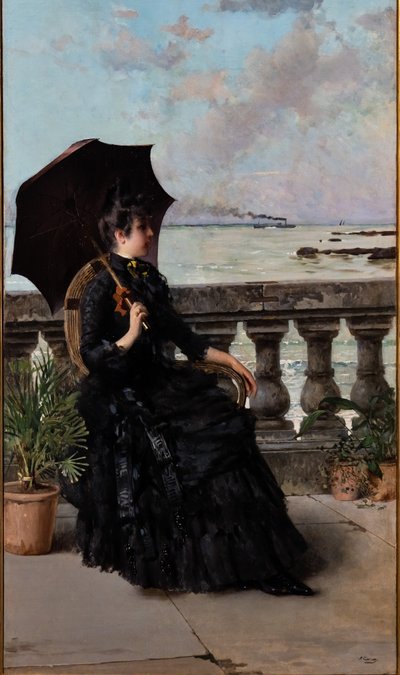 Auf der Mascagni-Terrasse von Vittorio Matteo Corcos