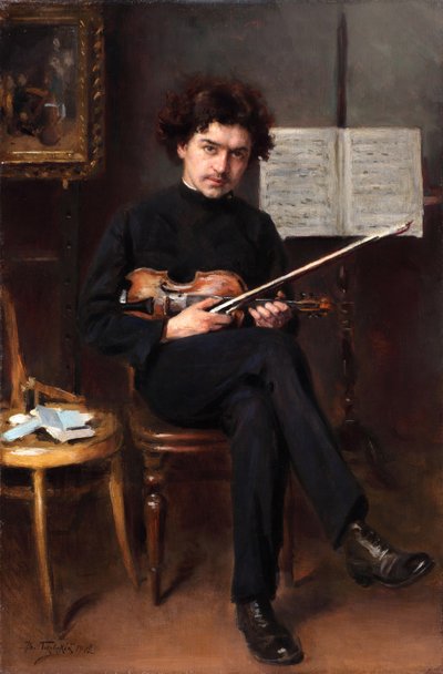 Porträt des Geigers und Komponisten Jan Kubelik, 1908 von Vladimir Egorovic Makovsky