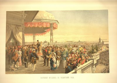 Öffentliche Feierlichkeiten nach der Krönung von Kaiser Alexander III. auf dem Chodynka-Feld von Vladimir Egorovic Makovsky