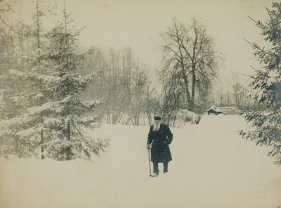 Graf Lev Nikolayevich Tolstoy beim Gehen von Vladimir Grigorievich Chertkov