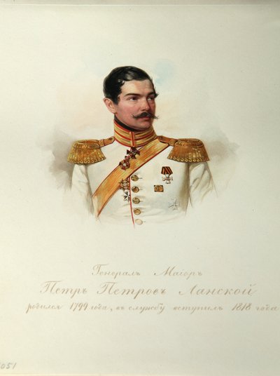 Porträt von General Pyotr Petrovich Lanskoy (1799-1877) von Vladimir Ivanovich Hau