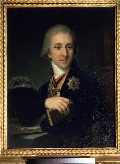 Porträt von Alexander Labzin, russischer Schriftsteller und Freimaurer von Vladimir Lukich Borovikovsky