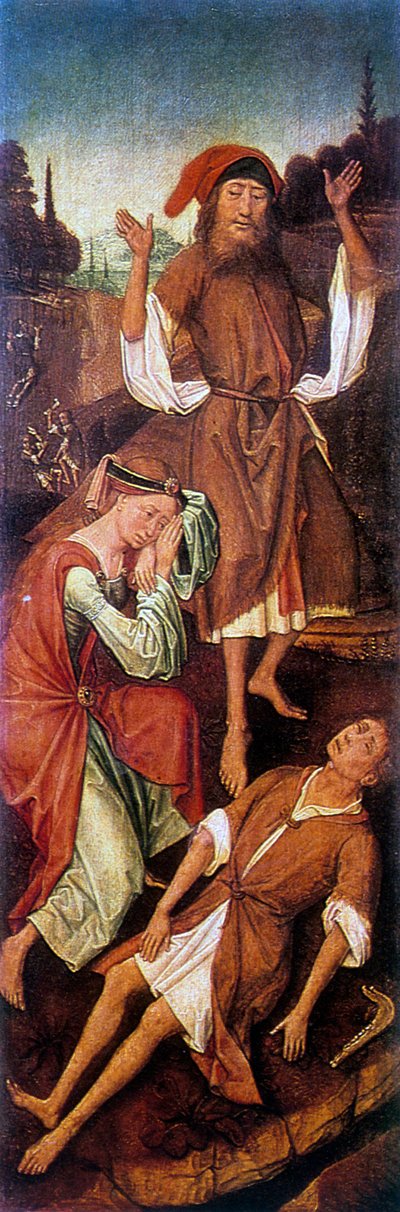 Adam und Eva weinen über den Körper von Abel, um 1440-1495 von Vrancke van der Stockt