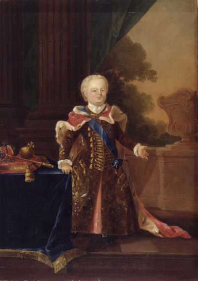 Iwan III. oder Iwan VI. Antonowitsch. Ganzkörperporträt von W.A. Müller