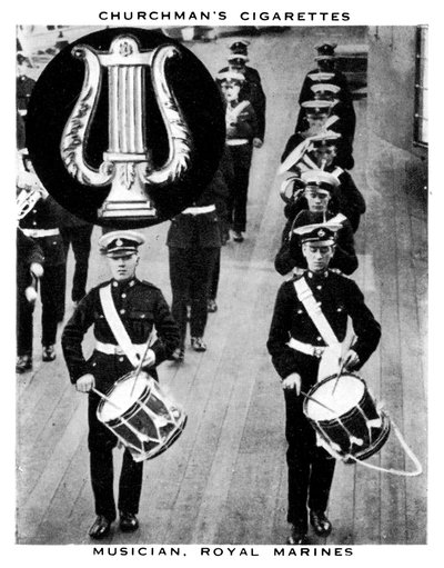 Musiker, Royal Marines, 1937 von WA and AC Churchman