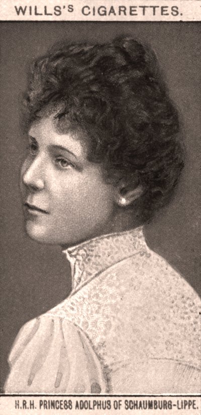 Ihre Königliche Hoheit Prinzessin Adolphus von Schaumburg-Lippe, 1908 von WD and HO Wills