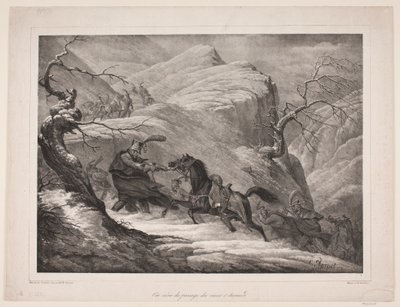 Eine Szene vom Übergang des Mont St. Bernard von WIlhelm Heuer