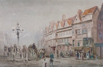 Blick nach Osten entlang der Südseite von Holborn und Stable Inn, London, 1860 von W Allen