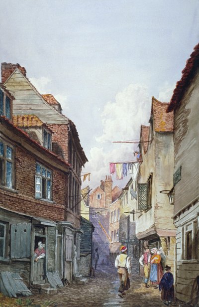 Ansicht von Figuren in Glean Alley, Bermondsey, London, um 1825 von W Barker