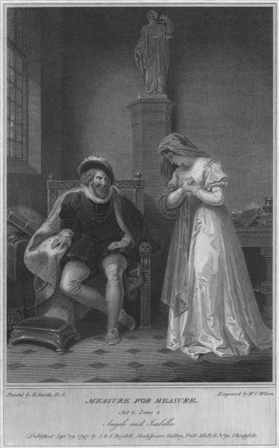 Maß für Maß. Akt 2. Szene 4. Angelo und Isabella von W. C. Wilson