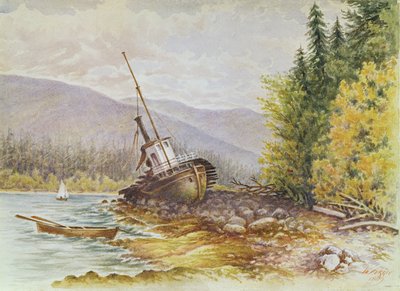 Die S.S. Beaver beim Einlaufen in den Burrard Inlet von W. Ferris