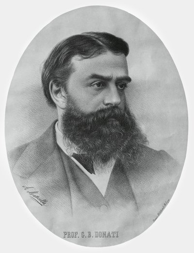 Porträt von Giovanni Battista Donati (1826-1873), italienischer Mathematiker und Astronom, Gravur von John Ward Dunsmore