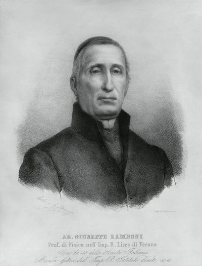 Porträt von Giuseppe Zamboni (1776-1846), italienischer katholischer Priester und Physiker von John Ward Dunsmore