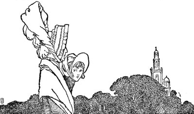 Karen und die alte Dame gingen zur Kirche, um 1930 von William Heath Robinson