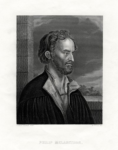 Philipp Melanchthon deutscher Theologe und Schriftsteller der protestantischen Reformation, 19. Jahrhundert von W. Holl