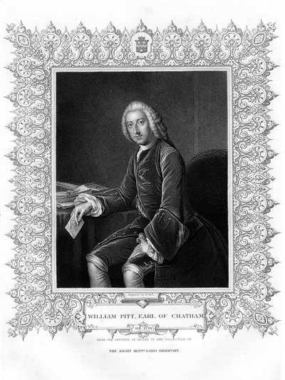 William Pitt, 1. Earl of Chatham, britischer Whig-Staatsmann, 19. Jahrhundert von W. Holl