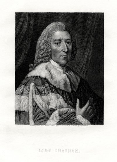 William Pitt, 1. Earl of Chatham, britischer Whig-Staatsmann, 19. Jahrhundert von W. Holl