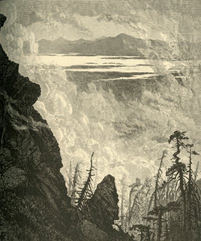 Blick auf den Lake Champlain vom Gipfel von W. J. Linton
