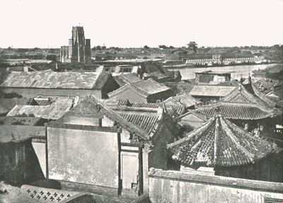 Gesamtansicht der Ruinen der Kathedrale, Tien-Tsin, China, 1895 von W and S Ltd