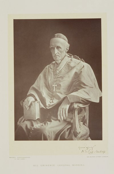 Porträt von Kardinal Henry Edward Manning (1808-92) von Walery Rzewuski