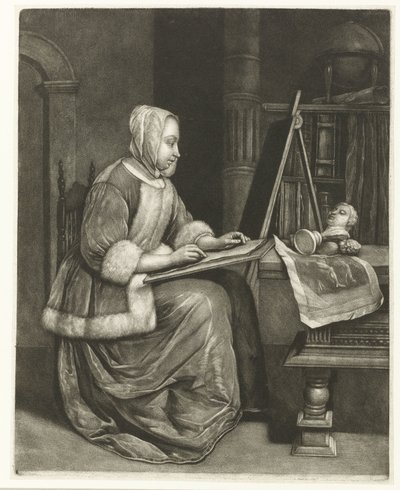 Zeichnende Frau von Wallerant Vaillant