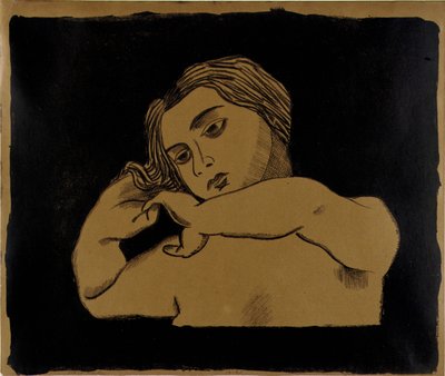 Mädchen auf Braun von Walt Kuhn