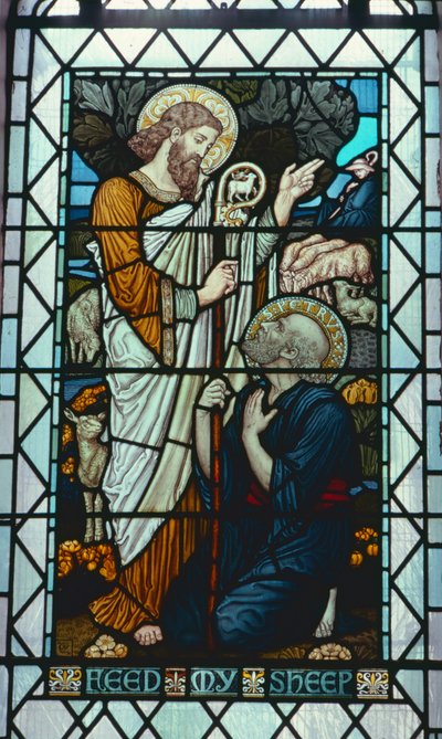 "Feed My Sheep" von Walter Crane (1845-1915) von Walter Crane