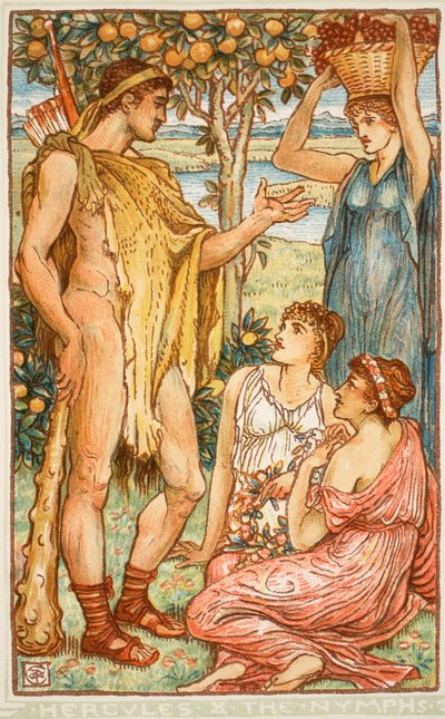 Herkules und die Nymphen, Illustration aus 
