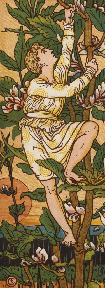 Hans und die Bohnenranke (Farblitho) von Walter Crane