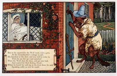Rotkäppchen, von John Lane, Walter Cranes Bilderbücher, London & New York, sd. Anfang 20. Jahrhundert von Walter Crane