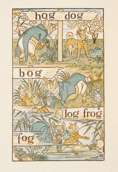 Reimwörter, die mit dem Buchstaben G enden. Das goldene Primer. von Walter Crane