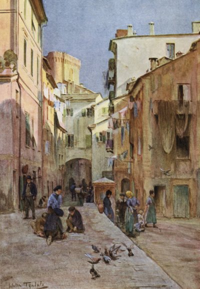 La Piazza, Sestri Levante von Walter Frederick Roofe Tyndale