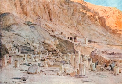 Ruinen des Tempels von Mentuhotep in Theben von Walter Frederick Roofe Tyndale