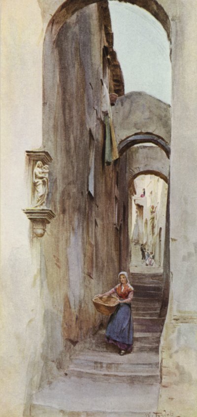 Straße, Cervo San Bartolommeo, Italien von Walter Frederick Roofe Tyndale