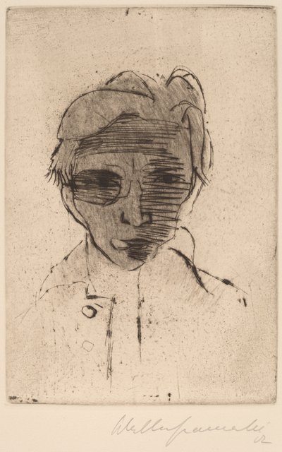 Düsteres Gesicht, Selbstporträt, 1922 von Walter Gramatte