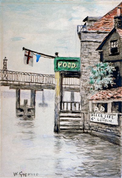 Ansicht des Adam und Eva Gasthauses, Chelsea, London, ca. 1900 von Walter Greaves