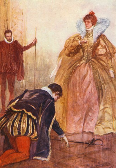Illustration für Kenilworth von Sir Walter Scott von Walter Grieve