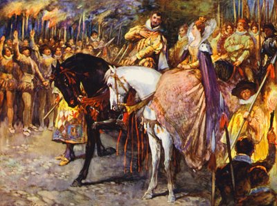 Illustration für Kenilworth von Sir Walter Scott von Walter Grieve