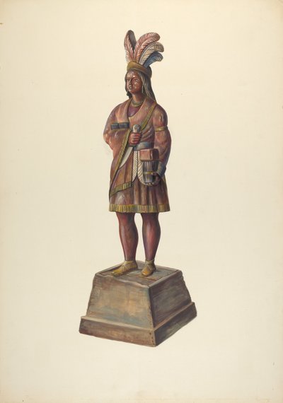 Zigarrenladen-Indianer, ca. 1937 von Walter Hochstrasser