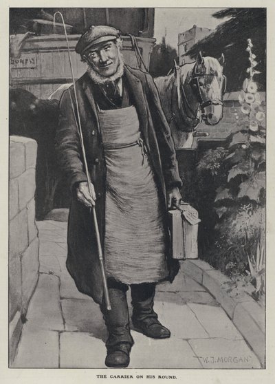 Der Träger auf seiner Runde von Walter Jenks Morgan